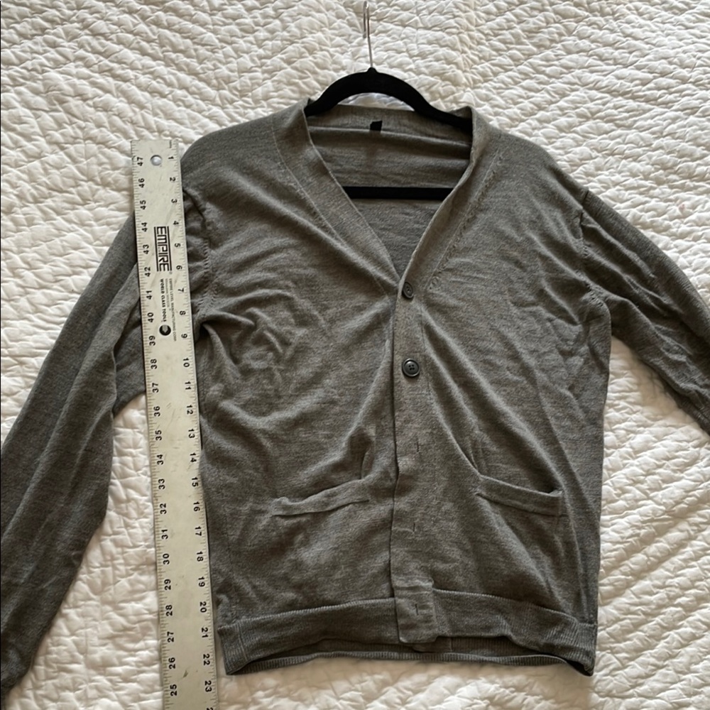 Gray Button-Up Cardigan - Picture 3 of 5
